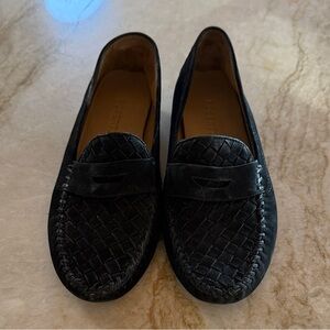 Robert Zur Black Woven Loafers